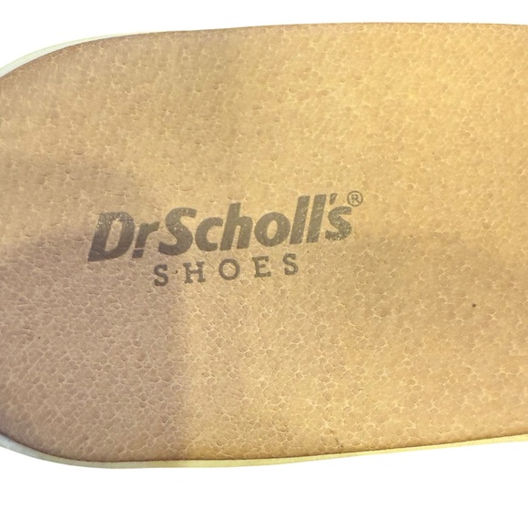 Dr. Scholl's Red Leather Sandals with Gold Velcro Buckle Sz 9 - Picture 5 of 6